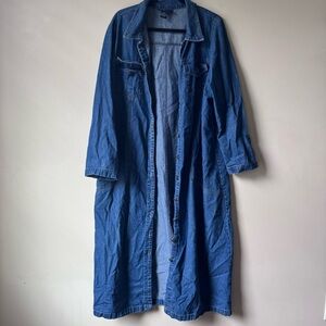 ‼️SOLD‼️ TY Original Wear Button Up Denim Shirt/Maxi Dress